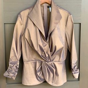 Tadashi Shoji Shimmery Satin Blouse Sz 16 for Holiday Party/Mother of the Bride